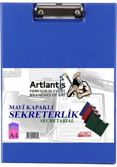 Sekreterlik Kapaklı Mavi A-4 Pvc 1 Adet Okul Büro Ofis Öğrenci