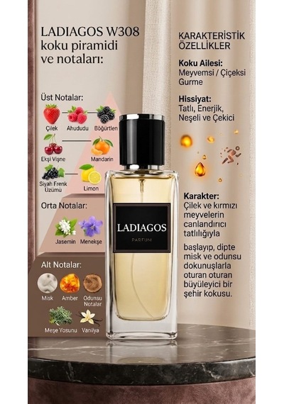 Ladiagos W308 Kadın Parfümü Çiçeksi  - Meyve