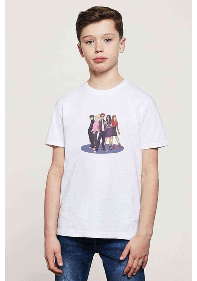 Tshirthane Riverdale Gang Upscaled Illustration Baskılı Unisex Çocuk Beyaz