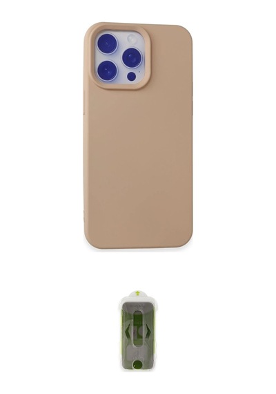Cep 20-26 Apple Uyumlu İphone 15 Pro Max Kılıf Ahenk Serisi İkili Koruma Seti Najmaddin Turuncu