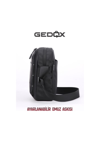 Gedox Siyah Su Geçirmez 3 Bölmeli Erkek Günlük Omuz Ve Çapraz Çanta Gdx2106