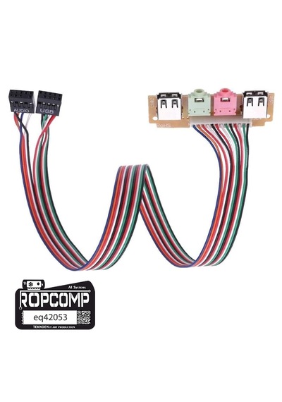 Pc Ön Panel 9 Pin Usb2 + 3.5mm Port Kulaklık + Mikrofon Kablosu