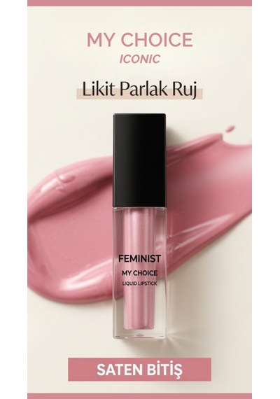 Kremsi Dokulu, Kadife Bitişli-parlak Yoğun Pigment, Gün Boyu Kalıcı Pembe