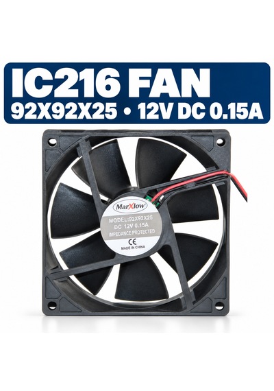 Marxlow 92x92x25 Mm 12v Dc 0,15a Kare Soğutma Fanı