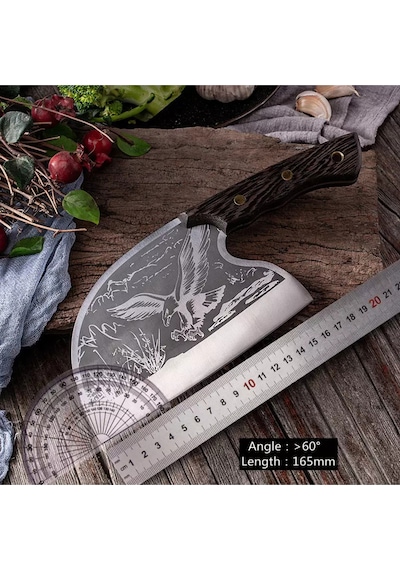Alpargos Kartal Desenli Almazan Şef Satırı Inox