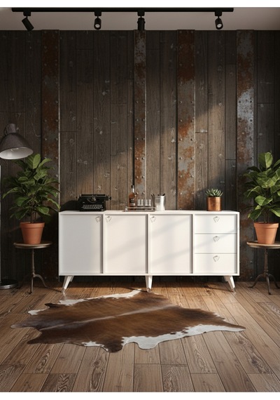 Resital Konsol - Sk2001-1 - Silver Modern 180 Cm Çekmeceli Ve Kapaklı Salon Konsolu - Büfe Beyaz Resital Konsol - Sk2001-1 - Silver Modern 180 Cm Çekmeceli Ve Kapaklı Salon Konsolu - Büfe Beyaz