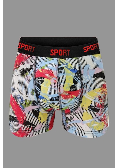Vien&Karl Erkek Desenli Premium Penye Pamuklu Likralı Boxer - 10'lu Set Vk-10'lu Desenli Set