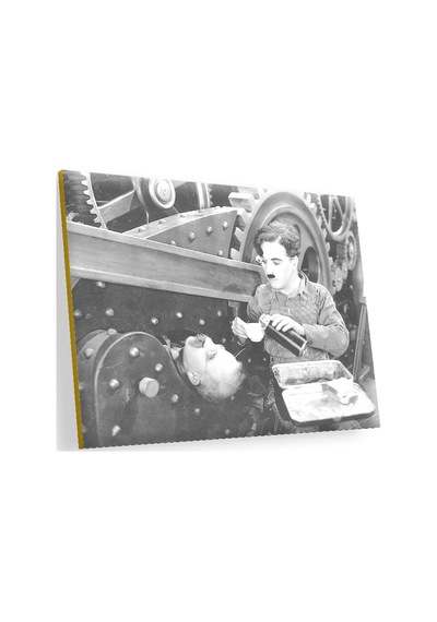 Cakasepetim Çay Zamanı Charlie Chaplin 1889 1977 Modern Times Filminde Ahşap Mdf Tablo