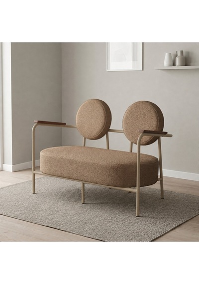Venüs İkili Koltuk Soft Kumaş Ofis Bekleme Koltuğu Cappuccino Metal İskeletli - Cappuccino Bej Cappucino Venüs İkili Koltuk Soft Kumaş Ofis Bekleme Koltuğu Cappuccino Metal İskeletli - Cappuccino Bej Cappucino
