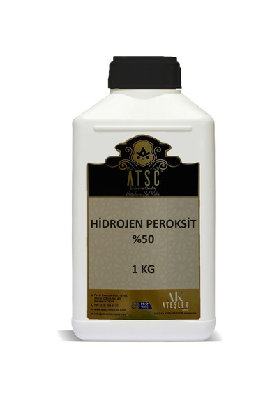 Ateşler Kimyevi Maddeler Hidrojen Peroksit Çözeltisi %50 1 KG
