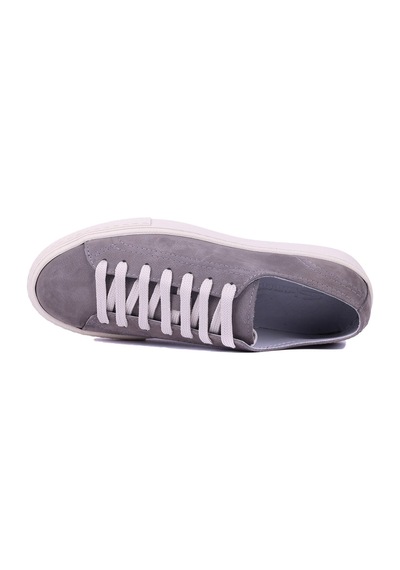 Shoetyle - Hakiki Nubuk Deri Gri Renk Erkek Sneaker - 666-0381 -1580