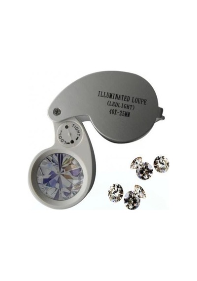 Nikula-mini 40x25mm Takı Büyüteç, Cep Büyüteç, Teftiş, Elmas Pullar, Madeni Kontrol Lup Mg21011 Diğer