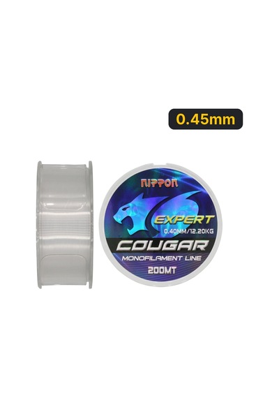 Nippon Cougar 200 Mt Beyaz Monofilament Misina 0.45mm