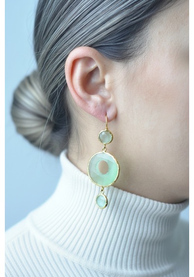 Kadir Jewellery 22 Ayar Altın Kaplama Kadın Sallantılı Küpe -el İşçiliği Ve Hipoalerjenik Küpe çok renkli 22369685