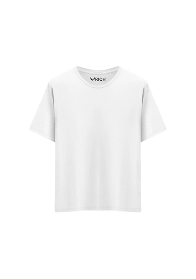 Rich Erkek 4 Lü Paket %100 Pamuk Oversize Tişört Basic Bisiklet Yaka Kısa Kollu T-shirt SIYAH
