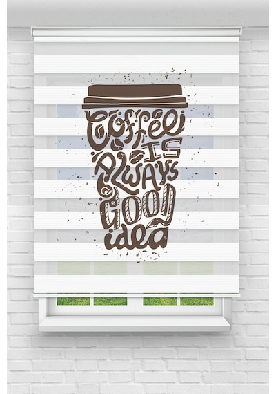 Perdecizade Enxboy Coffe Dijital Baskılı Zebra Perde-cocuk Odası-stor Perde Pz-770 Renkli