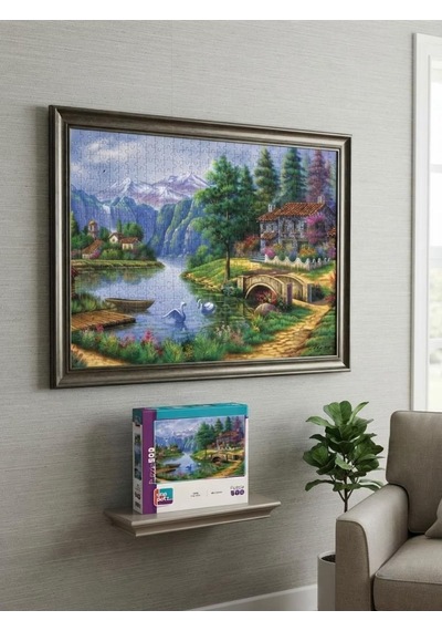 Su Yolu Ve Kuğu Gölü İkili Set - 1000 + 500 Parça İkili Puzzle Seti