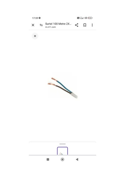 50 Metre 2x 1.5 Mm Ttr Tam Bakır Kablo Tse Li
