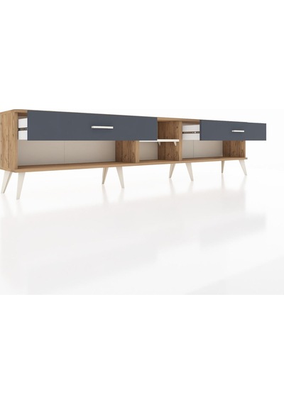 Arges Tv Ünitesi Tek Raflı 2 Çekmeceli 220x30x51 Çam-aytaşı/antrasit Aytası/antrasıt - Atlas Çam Arges Tv Ünitesi Tek Raflı 2 Çekmeceli 220x30x51 Çam-aytaşı/antrasit Aytası/antrasıt - Atlas Çam