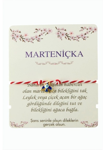 Papatya Marteniçka İp Bileklik Kırmızı