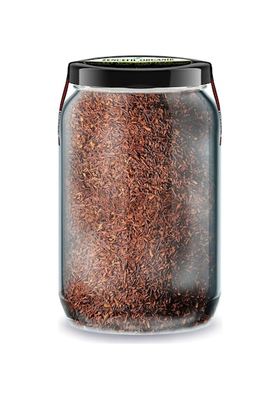 Kırmızı Çay Rooibos Bi Kavanoz 660 Cc. Cam Kavanozda Saf Katkısız Rooibos Roibos Roybos Pure Re Şeffaf