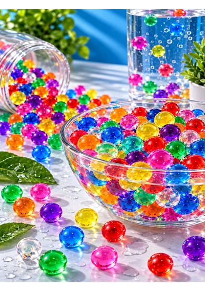 200 Adet 2 Paket Su Maymunu 7 Farklı Renkler Suda Büyüyen Maymuncuk Akvaryum Boncuklar 200 Pcs