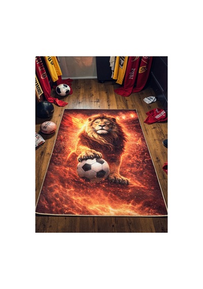 Taraftar Halısı Futbol Topu Desenli Antialerjik Kaymaz Taban Çocuk & Genç Odası Kilim Kırmızı-sarı Kırmızı-sarı Taraftar Halısı Futbol Topu Desenli Antialerjik Kaymaz Taban Çocuk & Genç Odası Kilim Kırmızı-sarı Kırmızı-sarı