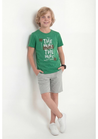 Panios Kids Yuvarlak Yakalı Yazlık The More Baskı Detaylı Kaprili Erkek Çocuk Alt Üst Takım Yeşil Panios Kids Yuvarlak Yakalı Yazlık The More Baskı Detaylı Kaprili Erkek Çocuk Alt Üst Takım Yeşil
