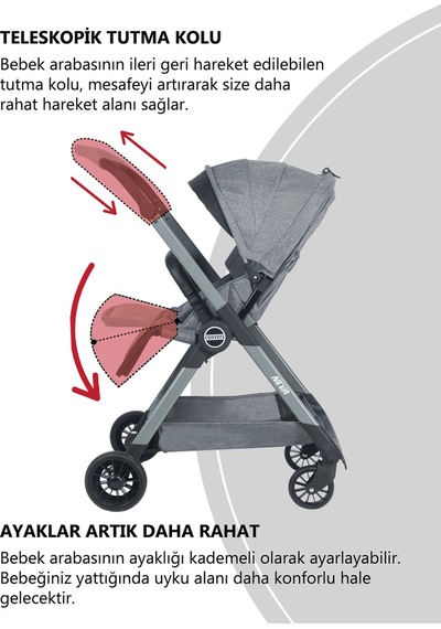 Neva Yeni Nesil Cabin Çifyön Bebek Arabası Siyah