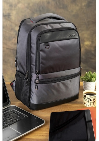 Dada 07 Körüklü 14-15,6 İnç Laptop Bölmeli Sırt Çantası Gri