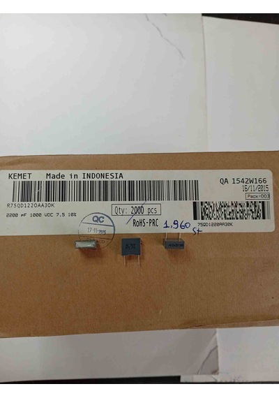 R75qd1220aa30k 2.2nf 1000v 7.5mm Polyester Kondansatör 100 Adet