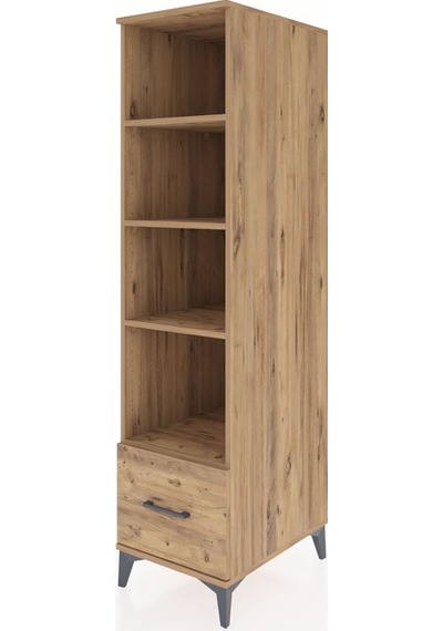 Kronos Dolap 4 Raflı Tek Çekmeceli 44x59x182 Çam-çam Atlas Çam