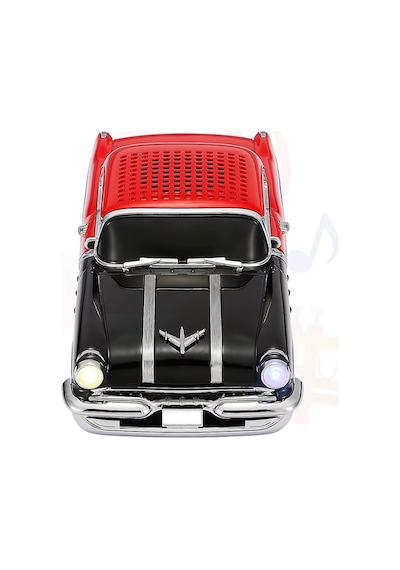 Nostaljik Araba Şarjlı Led Işıklı Kablosuz Hoparlör Bluetooth Speaker Fm Radyo Sd Kart Usb