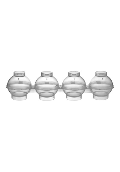 4'lü Plastlife Küre Buz Kalıbı Buz Topu Dondurucu Buzluk Saklama Ve Sunum Kabı Plastik Diğer