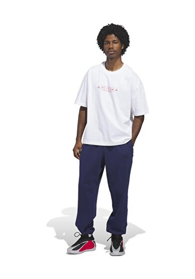 Adidas Anted Wo5 Tee Erkek Basketbol Tişörtü Kf8975 Beyaz Beyaz