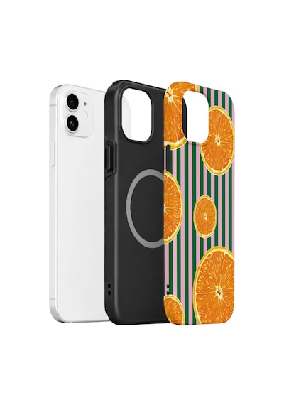 Apple iPhone Uyumlu 11 Vorian Çift Katmanlı Magsafe Kılıf Orange Grove Cabana