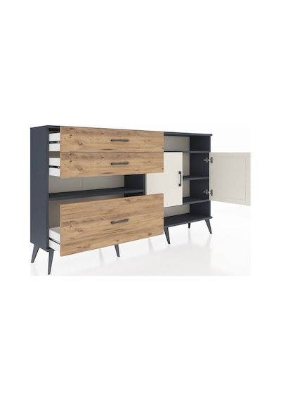 Arges Konsol 4 Raflı 3 Çekmeceli 2 Kapaklı 176x30x99 Antrasit-ayt Antrasit-aytaşı/çam Arges Konsol 4 Raflı 3 Çekmeceli 2 Kapaklı 176x30x99 Antrasit-ayt Antrasit-aytaşı/çam