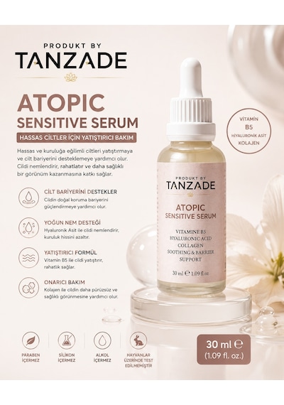 Produkt By Tanzade Sensitive Serum 30 Ml Vitamin B5, Hyaluronik Asit Ve Kolajen İçeren Hassas Cilt Bakım Serumu
