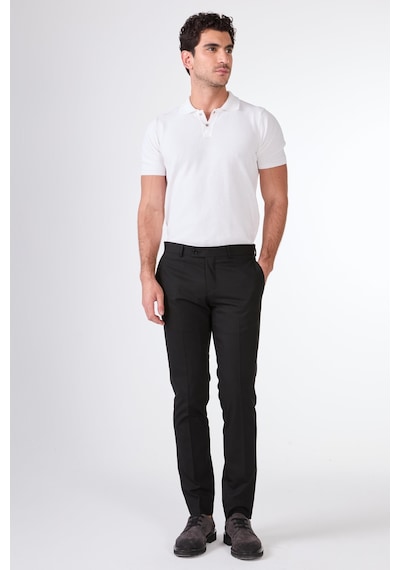 Dufy Siyah Erkek Slim Fit Düz Pantolon - 103924 Siyah