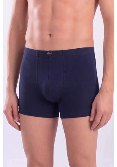Hadpols Premium Rahatlık Giyim Ürünü Yeni Sezon Lacivert Erkek Boxer Düz 3'lü Paket Pamuklu Likralı