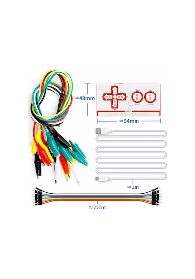 Arduino ATMEGA32U4 Geliştirme Kiti Makey Makey Buton Klavye Yön Algılayıcı Mini Usb Krokodil