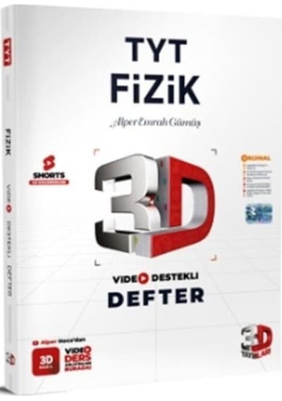TYT Fizik Video Destekli Defter 2024  -  Alper Emrah Gümüş  -  3D Yayınları