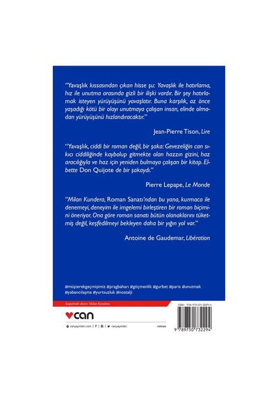 Yavaşlık - Milan Kundera -  Can Yayınları