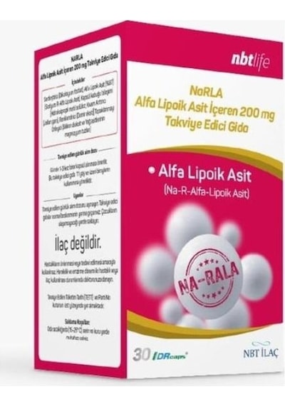 Nbt İlaç Narla Alfa Lipoik Asit 200 MG 30 Kapsül