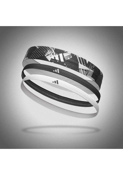 Adidas 3'lü Siyah Beyaz Saç Bandı Adac-16161 Çok Renkli