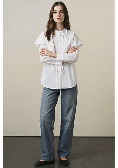 Defacto Relax Fıt Terry Cotton Uzun Kollu Tunik F7344ax26sper105 Ekru-er105