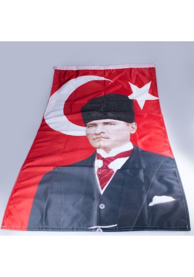 Mehmet Akif Ersoy Bayrağı Ve Alpaka Kumaş Türk Bayrağı 2'li Set 70x105cm Diğer