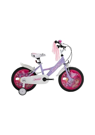 Bisan Kds 2100 Kız Çocuk Bisikleti 26cm 16 Jant Mor Sarı Pembe Çok Renkli
