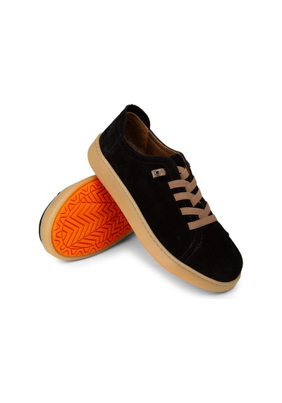 Deery Kadın Hakiki Süet Siyah Sneaker Ayakkabı - Se605zsyhc02