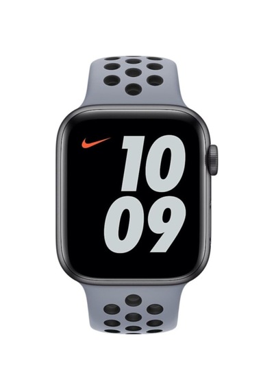 Apple Watch Series 2/3/4/5 İle Uyumlu 38mm Delikli Spor Kordon, Obsidyen Grisi